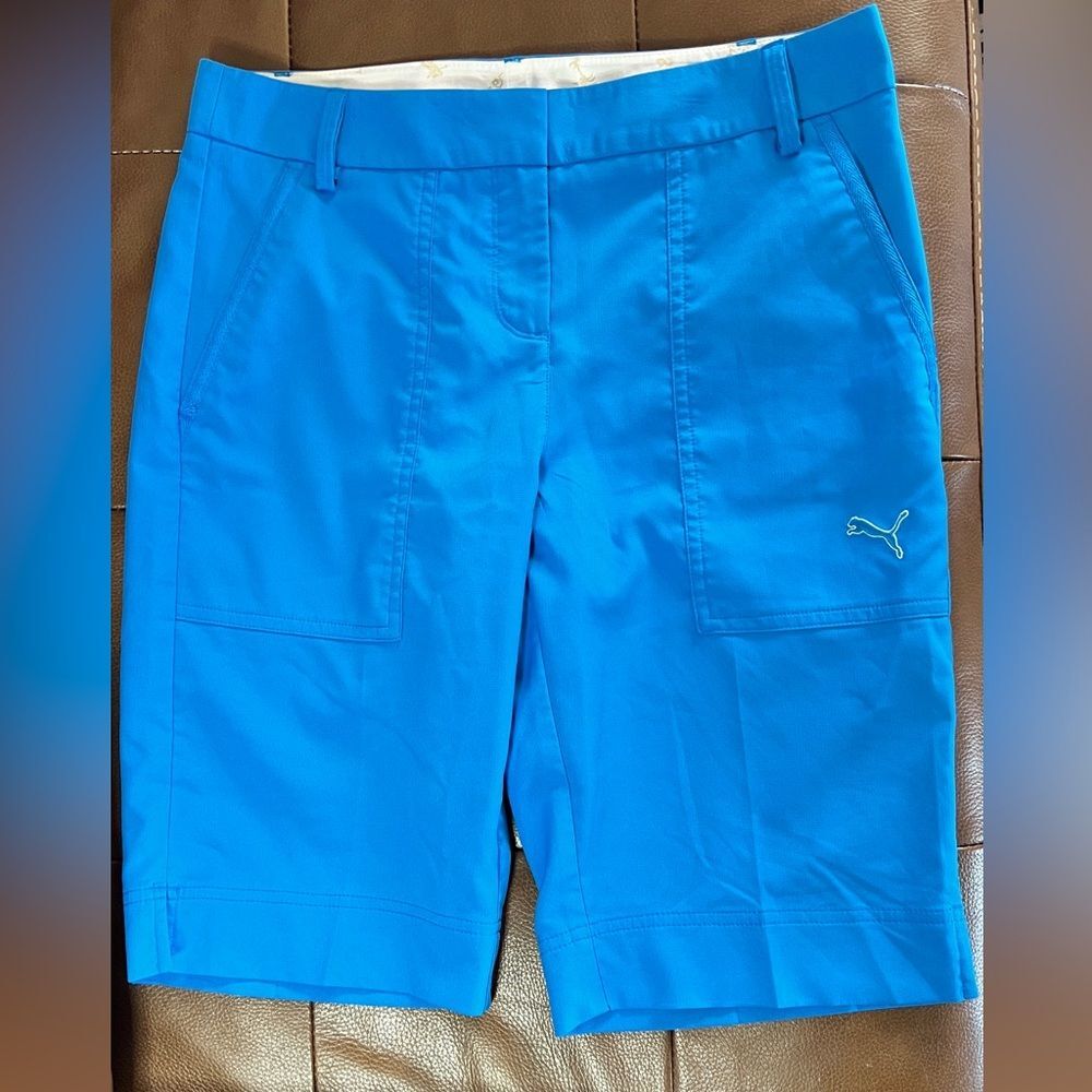 Women's Blue Moisture Wicking Puma Golf Shorts Size 4